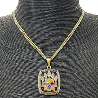 Collier pendentif Pittsburgh Steelman Champion vente chaude, collier pendentif à la mode, accessoires en alliage de sport, personnalisable