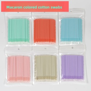 Bâtonnet <span class=keywords><strong>de</strong></span> coton PE Macaroon pour démaquillage nano, <span class=keywords><strong>nettoyage</strong></span> <span class=keywords><strong>et</strong></span> <span class=keywords><strong>désinfection</strong></span> des cils, bâtonnet <span class=keywords><strong>de</strong></span> coton monocouche - Product Image 5