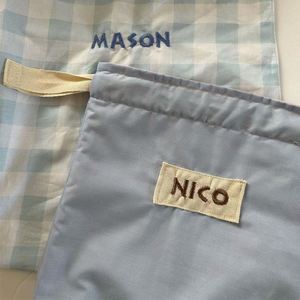 China Factory Price Canvas Material Drawstring Gift Pouch Bag Custom Organic Cotton Packing Dust Bags for Gifts With <b>Wide</b> <b>Ribbon</b> - Product Image 2