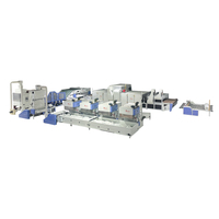 Ligne de production complète de rouleaux de rembourrage en polyester avec contrôle PLC, découpe et enroulement pour usine de matières premières textiles domestiques