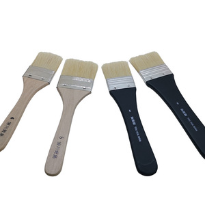 Oil Paint <b>Brush</b> Thick Wooden <b>Handle</b> Pig Bristle For Painting And Cleaning - Product Image 3