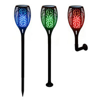 Lampe solaire de jardin à 96 LED, effet flamme, IP65, étanche, lampe solaire de pelouse LED, nouvelle lumière décorative d'ambiance pour villa, cour