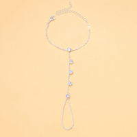 Bracelet de main simple en zircon pour femme, idéal pour le quotidien et les fêtes, vente en gros