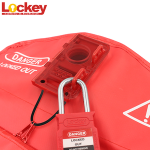 लोकी सुरक्षा टिकाऊ जलरोधक समायोज्य हैंडल-ऑफ बॉल वाल्व लॉकआउट पैडलॉक के साथ उपयोग के लिए कुंजी लाल हल्के के साथ उपयोग के लिए - Product Image 5