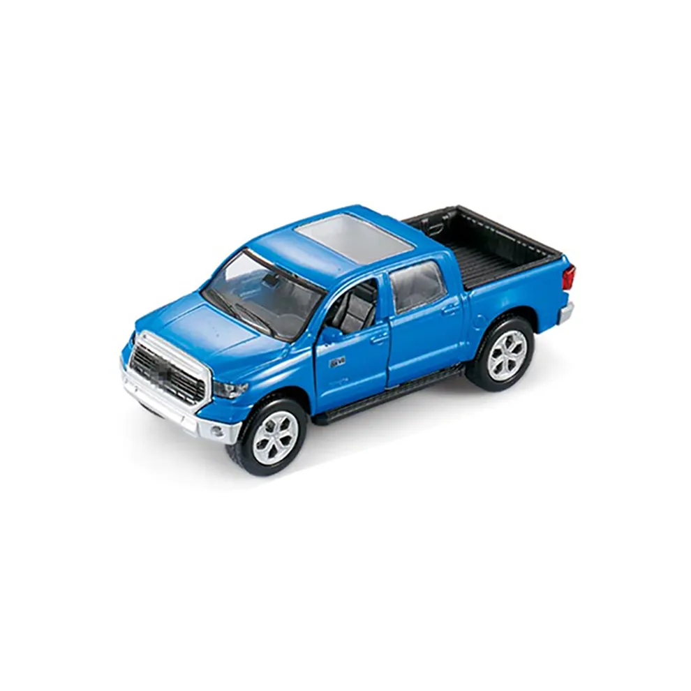 2024 Neulizenziertes Auto 1 36 Maßstab blaues Rückziehfahrzeug Spielzeug gestanztes Modell Auto mit Licht