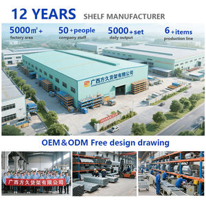 מערכת מדפים מתכתית כבדה מתכווננת ללא ברגים, 5 מדפים, אחסון רב-שכבתי, 1000 ק\\\"ג, אחסון במחסן, מעבר סלקטיבי - Product Image 6