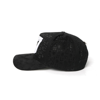 Casquette de baseball de luxe noire Baez Son of God, 5 panneaux, doublure satinée, broderie 3D personnalisée, logo OEM ODM G5 de haute qualité, NFC