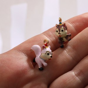 3D Handgezeichneter Tier-Anhänger DIY Handgemachte Handykette Schlüsselanhänger Elefant Eichhörnchen Hund Schaf Tannenzapfen Anhänger Zubehör - Product Image 2