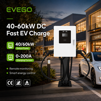 EVEGO Nouvelle Station de Recharge Commerciale Intelligente pour Véhicules Électriques IP55 OEM ODM OCPP 2.0.1 Murale Double Pistolet 40kW NACS CCS2 EVSE