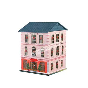 Belle conception personnalisée impression rigide robuste porte en carton ouverte enfants jouent jeu maisons maison en forme de boîte-cadeau