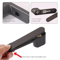 Cerradura Magnética Moderna Europea Duradera con Manija de Una Sola Pieza, Cerradura Oculta, Funcionamiento Silencioso, Aleación de Aluminio, Insonorizada, con Tornillos