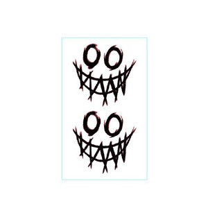 Tatouages temporaires imperméables pour Halloween, motifs gothiques, clown, sourire, rose noire, sorcière, étoile, longue inscription, pour la main, cosplay - Product Image 4