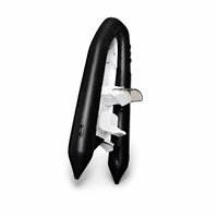 Bateau pneumatique rigide en PVC RIB HRR250 2,5 m pour la pêche, 3 personnes, moteur hors-bord 5 CV, bateau de sport nautique robuste