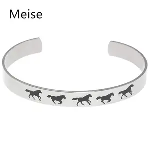 Yiwu Meise-pulsera de acero inoxidable para mascotas, brazalete de caballo para correr