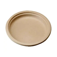 Plato Desechable Ecológico y Compostable de Bagazo, Redondo Clásico, para Fiestas, Restaurantes, Servicios de Comida y Catering