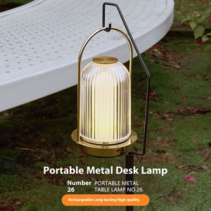 Lámpara de escritorio de Metal Retro recargable por USB, diseño moderno Simple creativo para dormitorio, luz nocturna, batería de CA para exteriores - Product Image 2