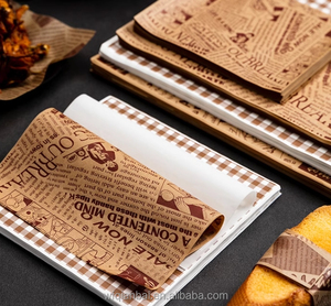 Papier sulfurisé imprimé alimentaire personnalisé pour <span class=keywords><strong>panier</strong></span> <span class=keywords><strong>de</strong></span> cuisson vapeur, gâteau basque, papier silicone antiadhésif - Product Image 5
