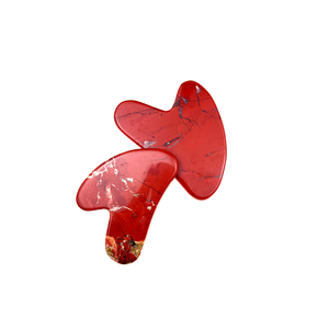 Пользовательский логотип красный яшпер Gua Sha камень для лица натуральный красный камень соскабливание массажный инструмент для традиционной акупунктурной терапии - Product Image 6