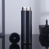 Nouvelle bouteille d'eau intelligente en acier inoxydable 304, gobelet de voyage/tasse à café isolé sous vide avec affichage de la température par Led
