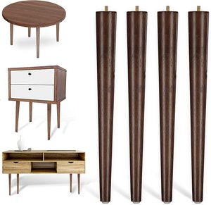 Patas y Soportes Redondos de Madera Maciza Resistentes <span class=keywords><strong>para</strong></span> Muebles Modernos, Repuesto <span class=keywords><strong>para</strong></span> Mesa y <span class=keywords><strong>Cama</strong></span>, Uso <span class=keywords><strong>en</strong></span> Hoteles y Salas de Estar - Product Image 4
