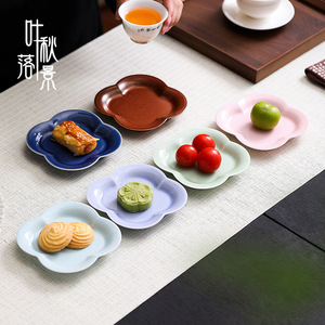 Platos de cerámica con forma de flor para aperitivos, postres, fiestas de té, bodas, pasteles, mooncakes, platos para presentar repostería, hechos en Dehua. - Product Image 3