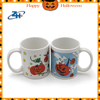 Tasses en céramique personnalisées à prix avantageux pour la fête d'Halloween, tasse à café en céramique de 18 oz, tasse à eau, tasses pas chères