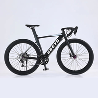 Vélo de route gravel 700C léger avec cadre en aluminium, 14/21 vitesses, freins à disque, pour la course