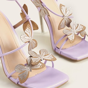 2026 Fashion New Bowknot Single Strap Crystal Heel High Heel <b>Sandals</b> More Favorable for Wholesale - Product Image 3