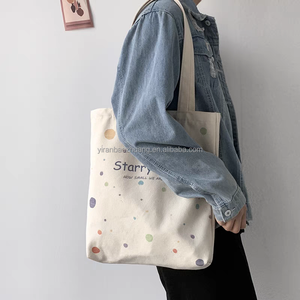 Sac fourre-tout en toile de coton noir <span class=keywords><strong>beige</strong></span> avec fermeture éclair et poche Taille de vente en gros 34X37Cm Logo personnalisé imprimé de haute qualité 12Oz - Product Image 3