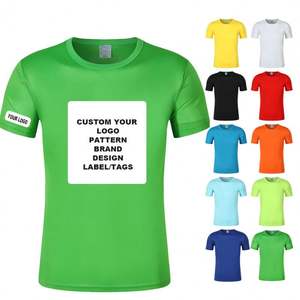 Camisetas de malla para hombre con logo, 100% poliéster, de secado rápido, lisas, en stock, personalizables con impresión. - Product Image 1