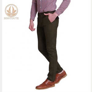 de alta calidad de 5 básico bolsillo superior de la marca relajado Chino ajustado de algodón Hombre de trabajo de pantalón - Product Image 4