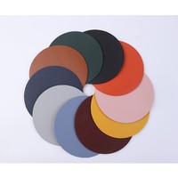 Sous-verre simple en PVC de couleur unie, imperméable et résistant à l'huile, pour le thé, le café et les boissons sur les tapis et dessous-de-plat de cuisine