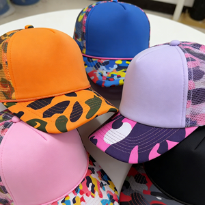 <span class=keywords><strong>Gorras</strong></span> de camionero <span class=keywords><strong>personalizadas</strong></span> con logo, estampado de camuflaje, sublimación, espalda de malla a cuadros, espuma, estampado de leopardo, <span class=keywords><strong>gorras</strong></span> de béisbol de 5 paneles con cuerda - Product Image 6