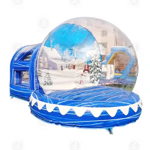 Toptan özelleştirilmiş açık dekorasyon noel şişirilebilir kar küresi satılık kar üfleme ile fotoğraf kabini