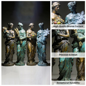 Statue traditionnelle <span class=keywords><strong>en</strong></span> bronze coulé de la déesse des quatre <span class=keywords><strong>saisons</strong></span>, décoration paysagère pour parc extérieur - Product Image 4