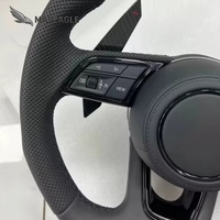 Volant de voiture en cuir perforé pour Audi R8 Tt Mk2 Mk3 B8 RS TTS Ttrs Rs3 Rs6 RS4 RS5 RS7 A3 A4 A5 A6 C6 A7 A8 A1 Q3 Q5 Q7