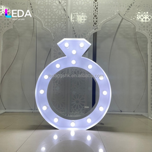 LEDA Letra Luminosa LED de Metal en Forma de Anillo de 4 pies para Decoración de Fondo de Bodas y Fiestas de Cumpleaños - Product Image 5