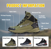 Chaussures tactiques de randonnée et de trekking décontractées pour hommes de la marque Hanagal Custom Factory, chaussures imperméables originales, OEM/ODM, noires en stock