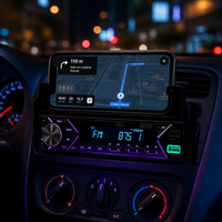1 DIN Entegre Telefon Tutucu 7 Renkli Işıklar Bluetooth Stereo Radyo FM/USB/AUX Eller Serbest Arama Toptan MP3 Çalar