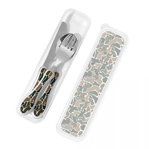 Juego de Cubiertos Infantiles de 3 Piezas Personalizado/al por Mayor, Juego de Cubiertos para Niños, Juego de Utensilios Portátiles con Mango de Calabaza, Cuchillo, Tenedor y Cuchara - Product Image 3