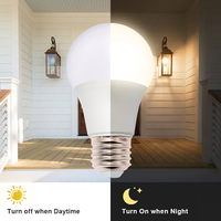 Ampoule LED A19 9W Globe E26 avec capteur de mouvement, du crépuscule à l'aube, 120V, ampoule d'intérieur