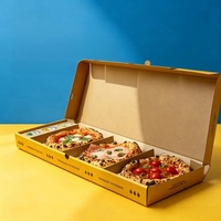 Boîte à pizza en kraft personnalisée avec logo, directement de l'usine, pour la livraison, la restauration et les plats à emporter