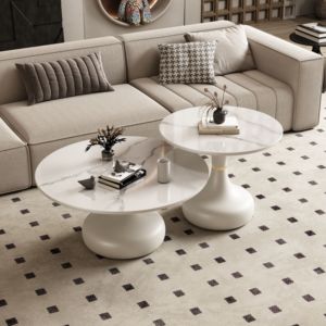 Light Luxury Stone Board Coffee <strong>Table</strong> Simple Casual Creative Small Movable Modern Home Living Room Sofa <strong>Side</strong> Corner <strong>Table</strong> - Product Image 1