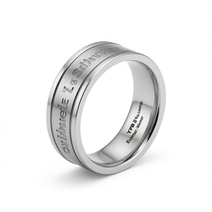 Bague ajustable en acier inoxydable gravée YFB R485 pour homme/femme – Vente en gros de bagues tendance pour l'été - Product Image 3