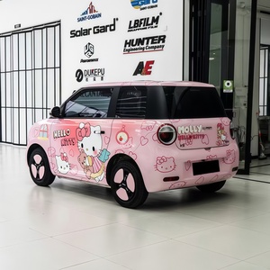 <span class=keywords><strong>Film</strong></span> de protection de voiture personnalisé sur le thème de Hello Kitty avec des designs personnalisés pour une modification complète de la couleur, matériau PET, garantie 3 ans, PET - Product Image 5