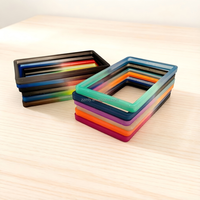 Étuis pour cartes de crédit en TPU à paillettes multicolores, design antichoc, sans fermeture, blocage RFID, pour cartes d'identité, documents et cartes de visite