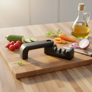 Hiamea - Afilador de Cuchillos Profesional Portátil de 3 Etapas, Plegable, Multifuncional, Ecológico, de Acero Diamantado, con Piedra de Afilar de Grano Grueso - Product Image 1