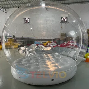 3m Dia Blow Up Christmas Bubble Snow Globe Shopping Mall Advertising Inflatable Transparent Photo Photo Dome With Bottom