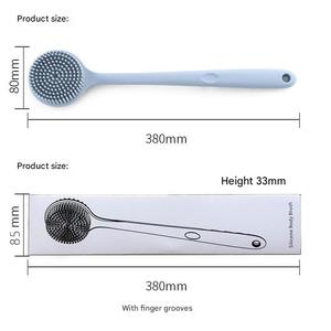 Wholesale Premium Silicone <b>Back</b> Scrubber Long Handle Shower <b>Brush</b> Multifunctional Exfoliating Kitchen Cleaning Tool - Product Image 4