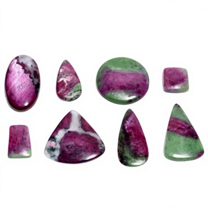 Meilleure Qualité Naturelle Rubis Zoisite Cabochon Pierre Précieuse Non Montée pour Fabrication de Bijoux Certifiée par un tiers Taille Personnalisable Cristal FAIJAN - Product Image 1